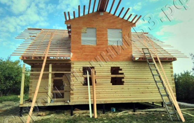 4 Брусовой дом К-31, 10×7.5, 132 м², Рязанская область, Рязанский район,  Деревня Ивкино (7)